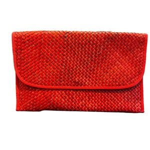 Vintage Italian straw clutch